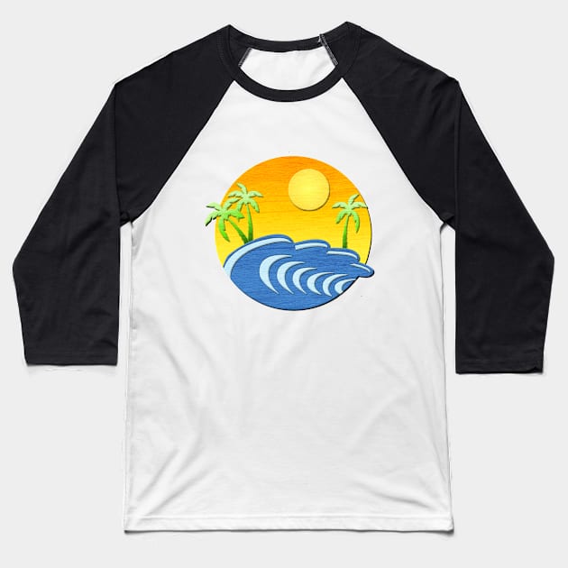 On Island Time Baseball T-Shirt by Packrat